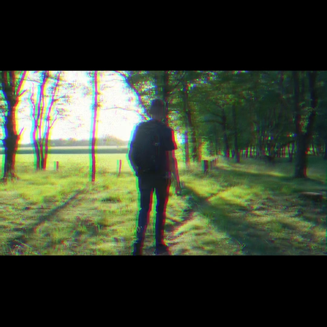 VHS glitch effect preview showing scan lines and color distortion
