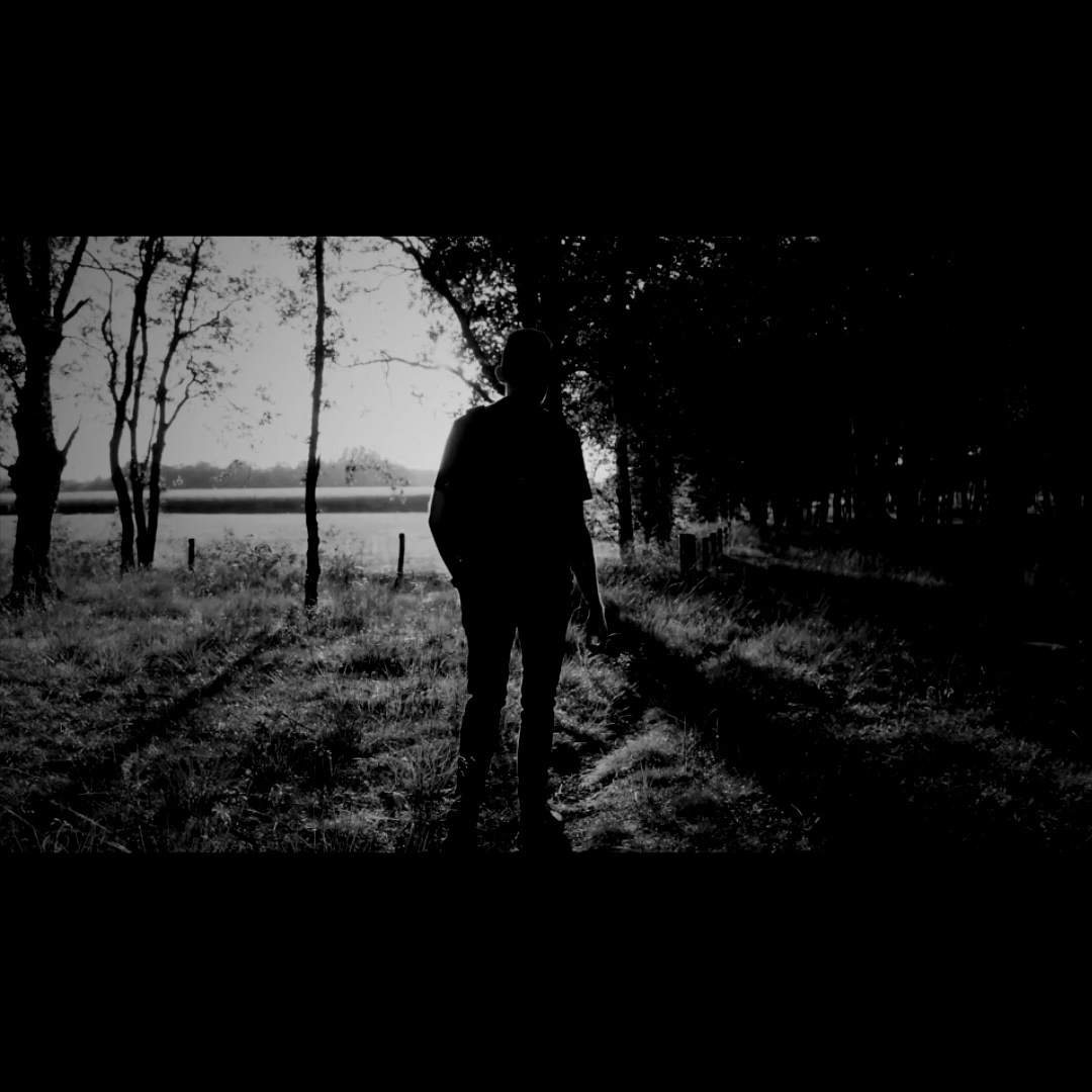Black and white cinematic filter applied to an iPhone video